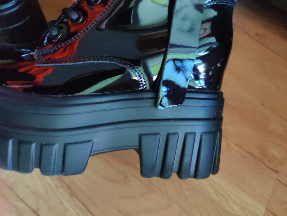 Зимни черни боти на платформа 35 номер