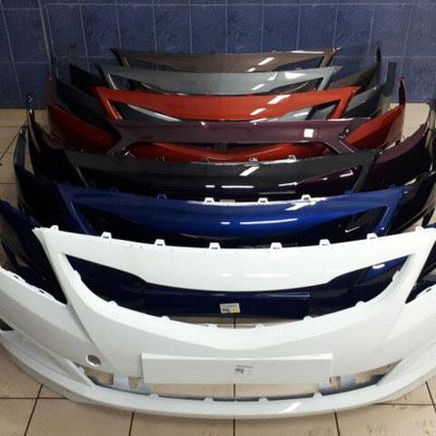 Передний бампер крашеный Киа Рио Хундай Акцент Kia Rio Hyundai Accent