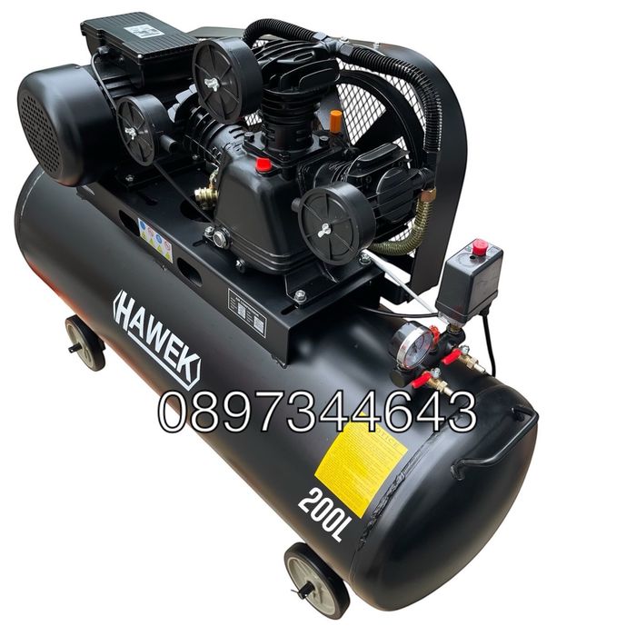 Компресор за въздух 200 литра HAWEK , HW-3021