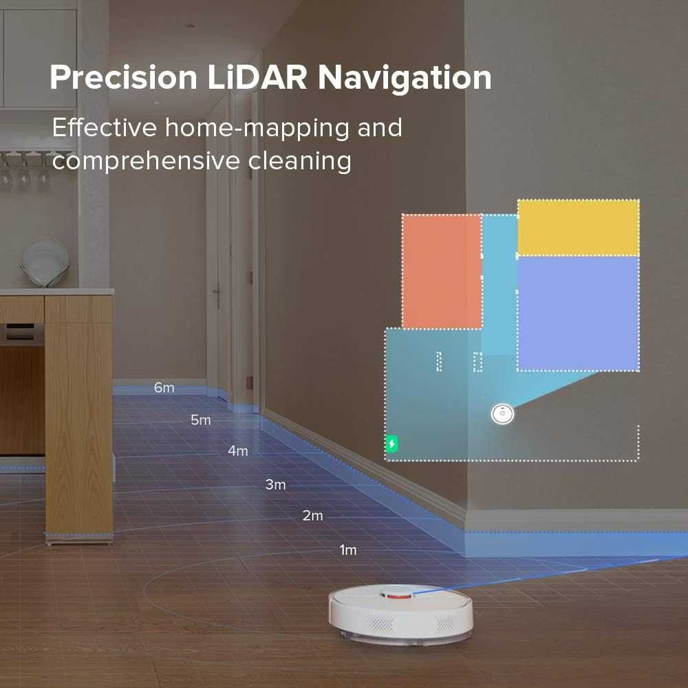 Робот прахосмукачка Xiaomi Roborock S5 с моп Navi Lidar 2000Pa WiFi
