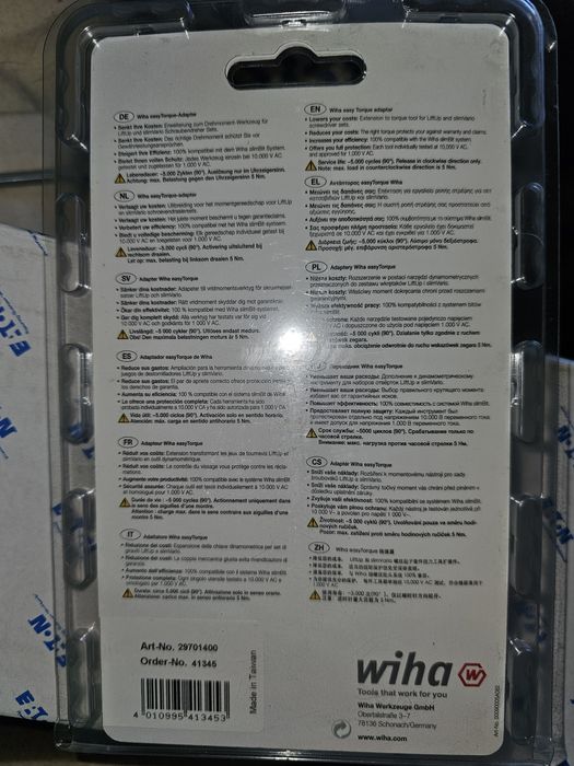 Wiha easytorque adapter Legrand facom knipex Bosch berner unior Würth