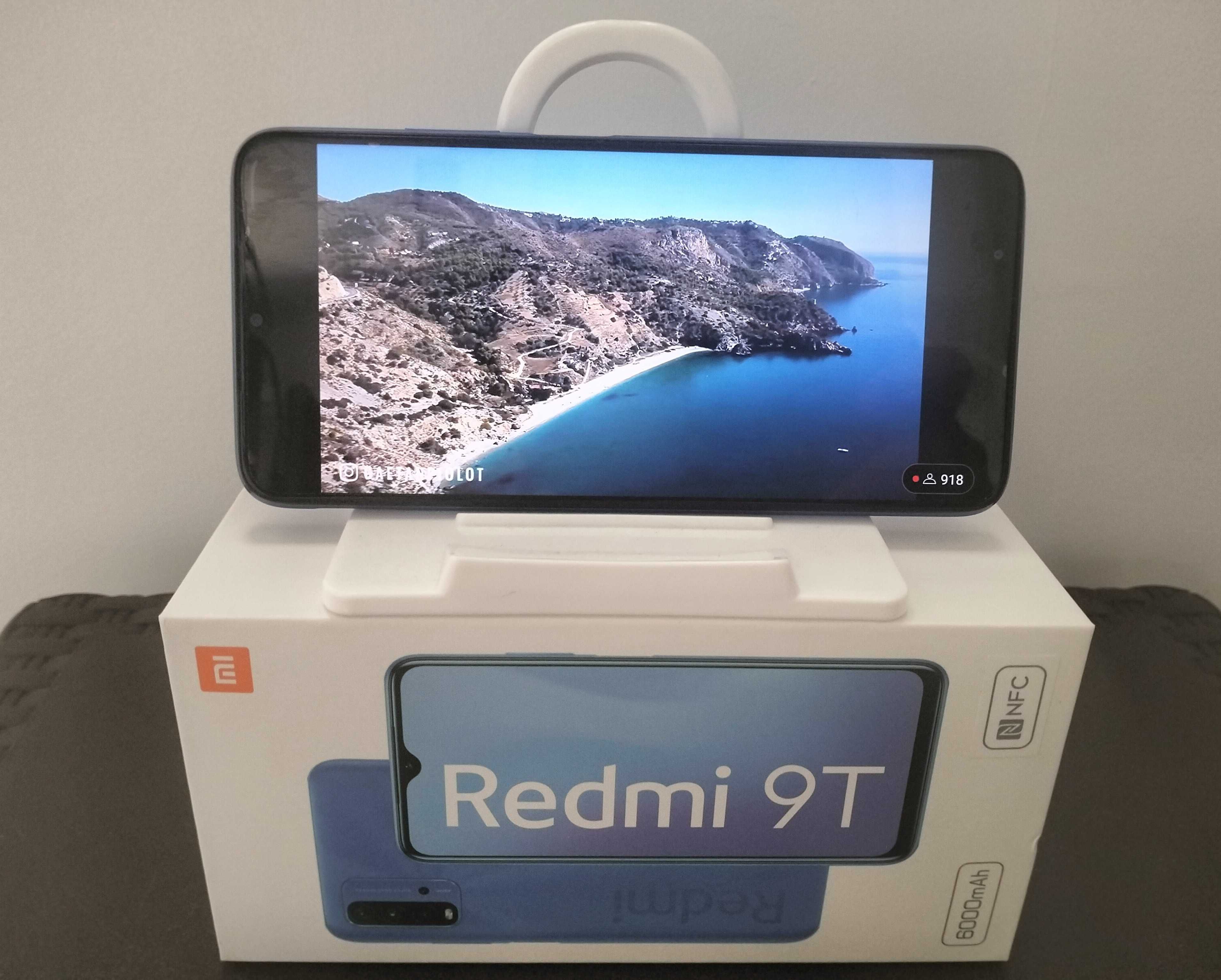 Telefon NOU mobil Xiaomi Redmi 9T, Dual SIM, 128GB, husa si sim CADOU