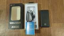 Външна батерия A+, пауър банка, 20000 mAh, 2 USB порта