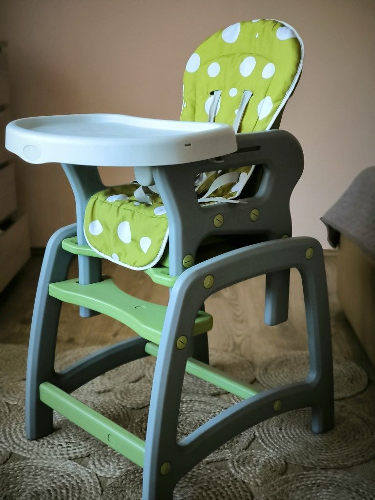 Scaun de masă 2 în 1 Kidscare, reglabil, rezistent