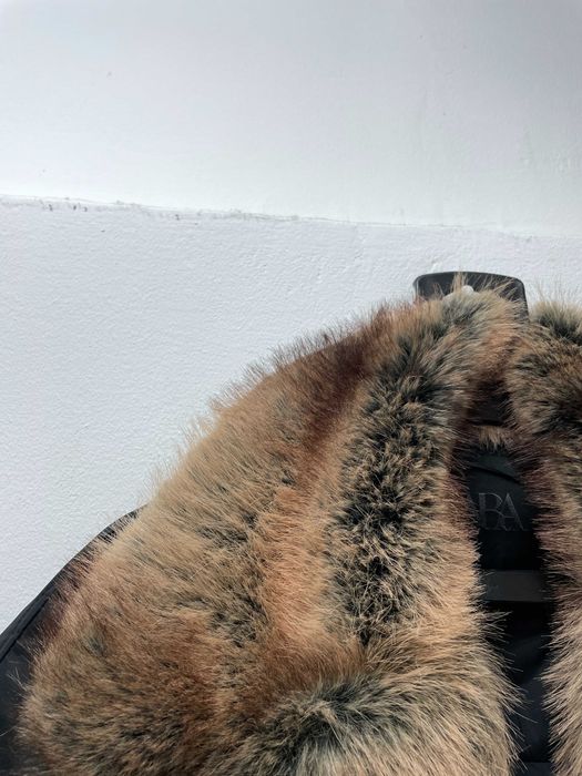 ZARA размер S дамско яке с косъм черно и кафяво