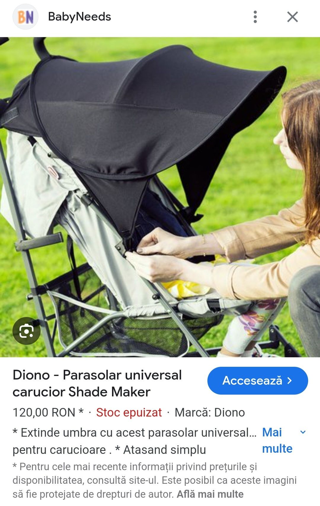 Parasolar universal Diono pt cărucior.