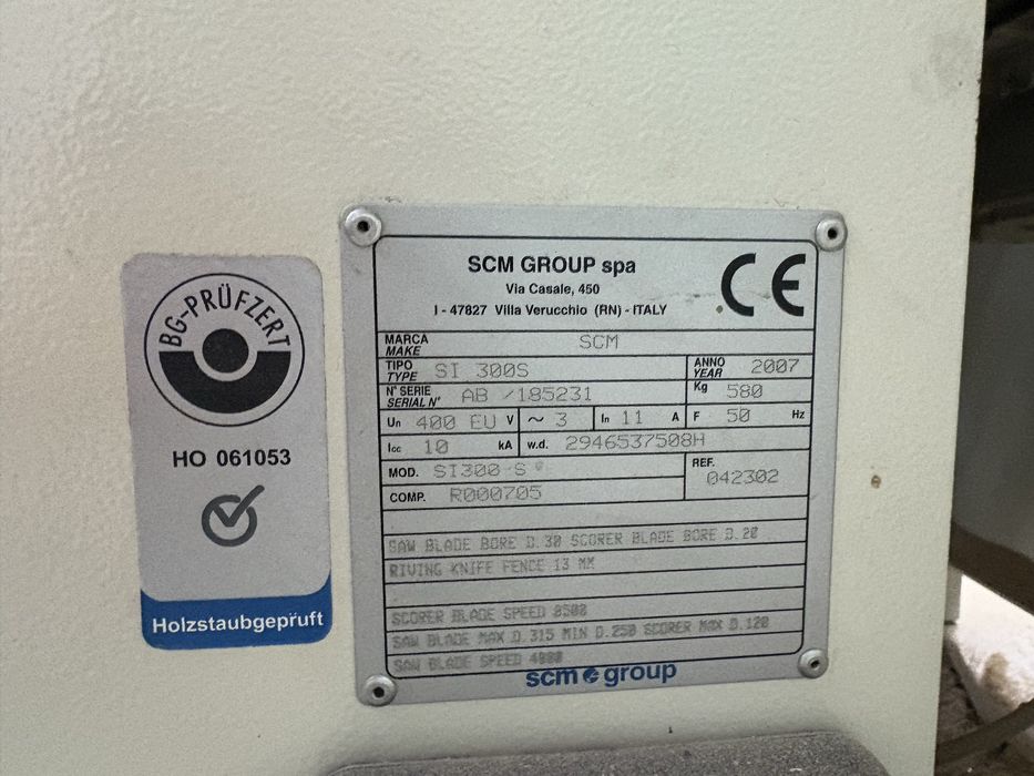 Форматен циркуляр SCM SI 300 S - 2007 г.