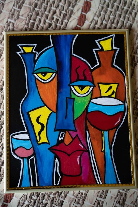 Картини върху огледала с акрилни бои