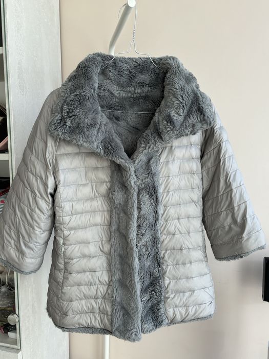 Двулицево пухено палто с пълнеж гъши пух