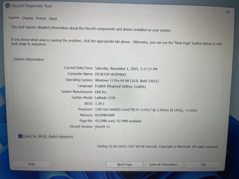 Dell Latitude  3330 i5 1155 G7