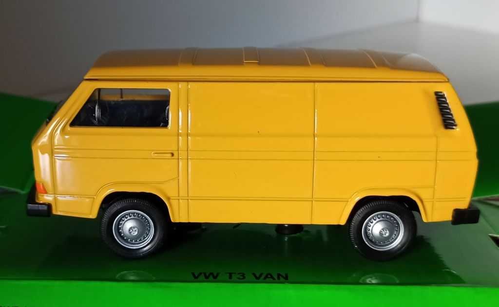 Macheta Volkswagen T3 Van galben - Welly 1/36 VW