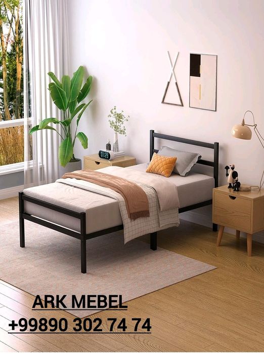 Одноместная кровать железная лофт стиле ФЕРГАНА