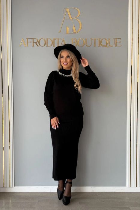 Compleu tricot cu rochita