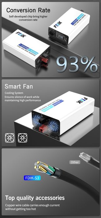 Invertor Sinus Pur FDYK 5000W/ 24Vcc ~220Vca