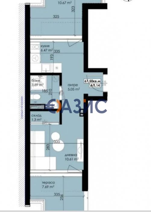 Продава се Едностаен апартамент в Созопол - 68 кв.м за 1489 €/кв.м - Снимка #3