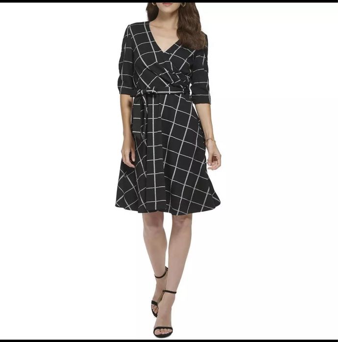Rochie plaid DKNY marime 2 (XS), noua cu eticheta