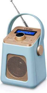 FM радио с Bluetooth високоговорител, будилник и кожена дръжка