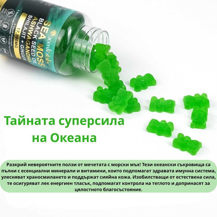 Sea Moss желирани мечета с шиладжит и ашфаганда морски мъх