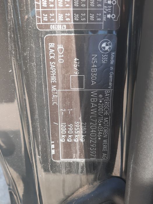 Anexe motor bmw n54b30a 335i