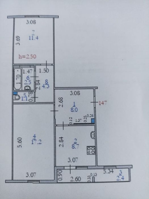 Продам 2-х комнатную квартиру