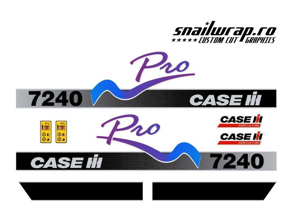 Stickere autocolante CASE IH 7240, 7250, 7230, 7140 STANDARD si PRO