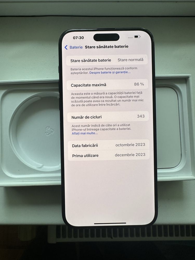Vand IPhone 15 Pro Max 256GB Black Titanium