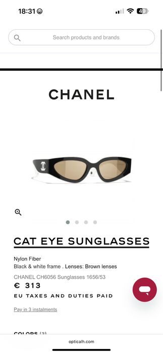 Ochelari dama originali Chanel Cat Eye stare impecabila 10/10