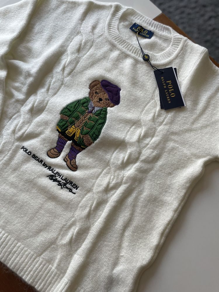 Дамски пуловер с мече Polo