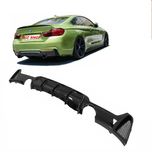 Difuzor Bara Spate Evacuare Dubla BMW Seria 4 F32 F33 F36 Negru Lucios