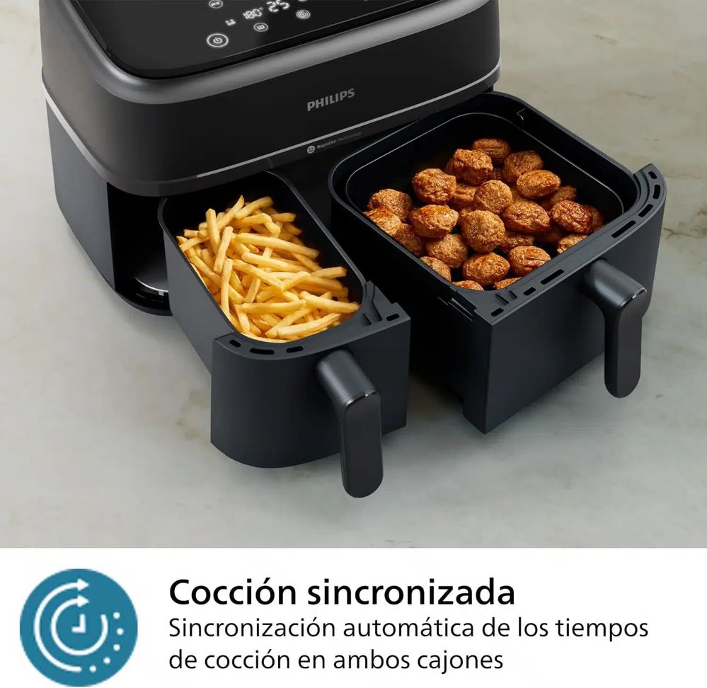 Аэрофритюрница Philips NA350 air fryer dual basket