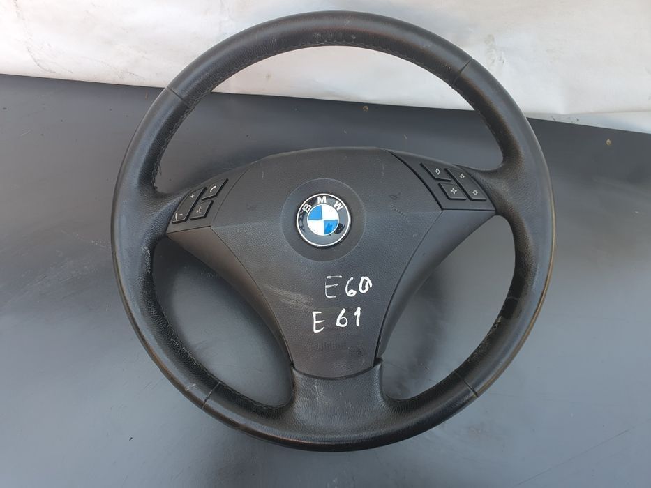 Volan piele cu comenzi, airbag bmw seria 5 e 60/61
