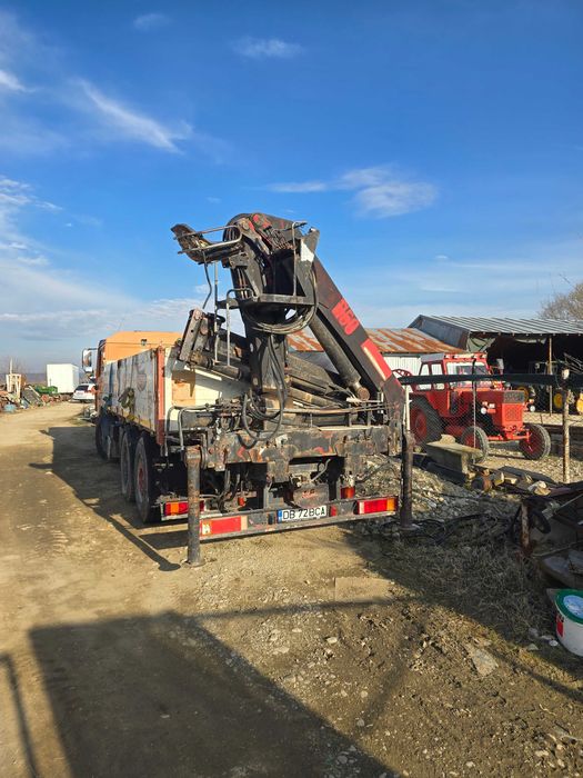 MAN 26.463 basculabil 3 părți cu macara HIAB