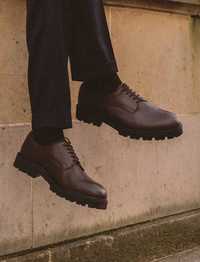 Pantofi derby premium Schuh 43 piele naturala moale