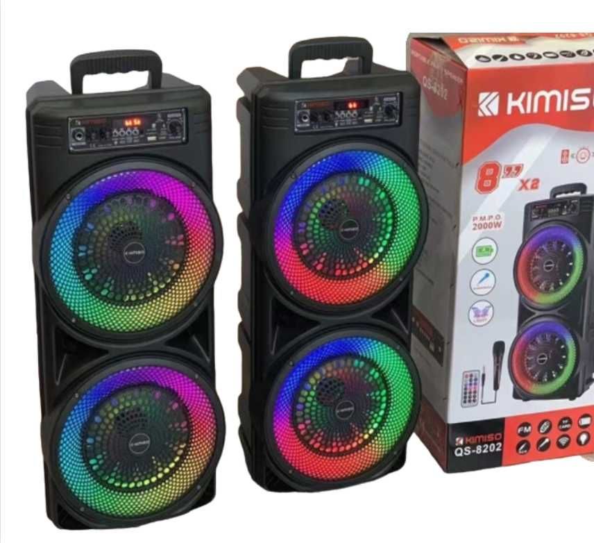 Караоке HiFi 2x8,5 мощна Bluetooth колона с микрофон