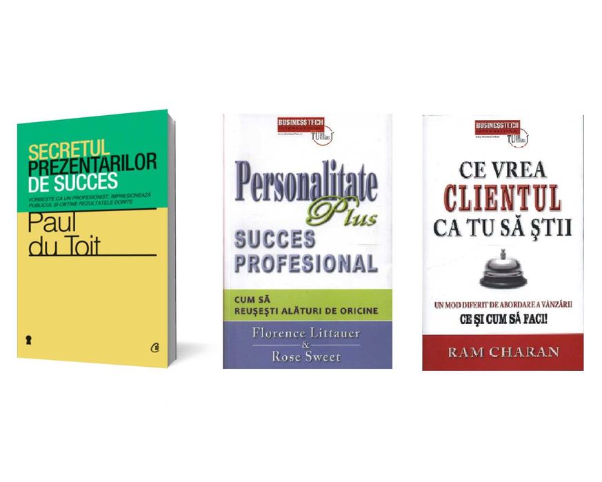 50% Set 3 carti de Dezvoltare Personala,Profesionala,Ce vrea clientul?