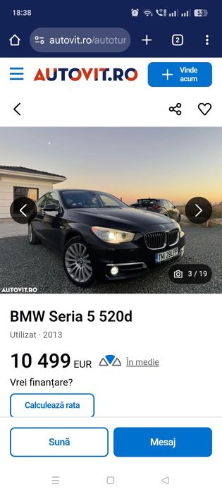 Vând bmw GT 520 d seria 5 2013,xdrive