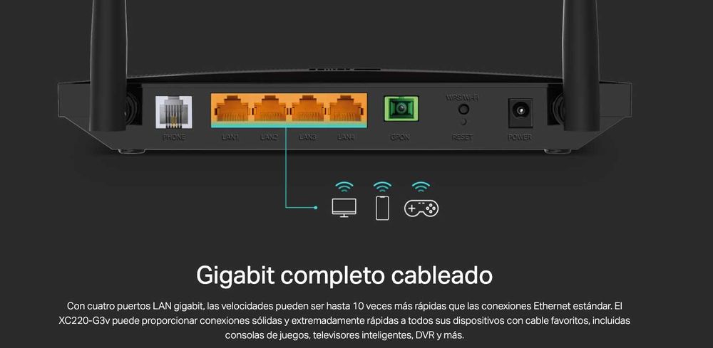 TP-Link Aginet XC220-G3v - XPON/GPON AC1200 Wi-Fi router new