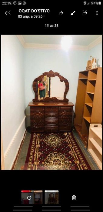 Samarqand shahar ijara uchun kvartira 2xona 3 xona qilingan