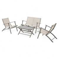 Set mobilier exterior gradina/terasa/balcon canapea 2 fotolii + măsuță