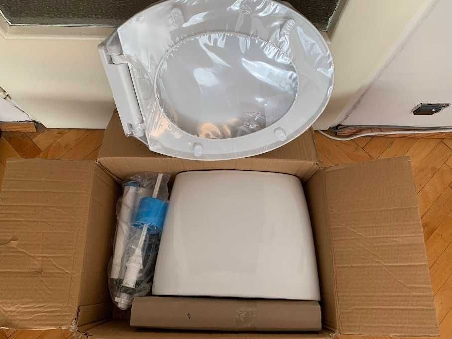 Арматура за Порцеланово и PVC казанче,седалка за тоалетна чиния Видима
