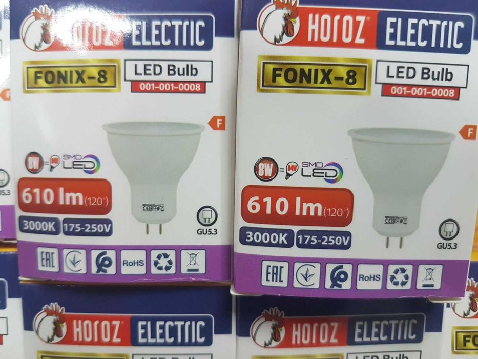 нови лунички 10бр. 8W 175-250V 3000k