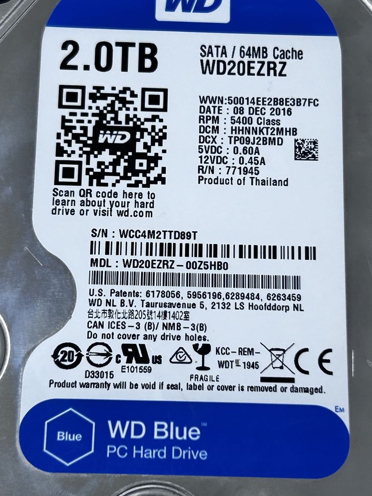 PC Hard Drive 2.0TB Хард Диск 2.0ТБ
