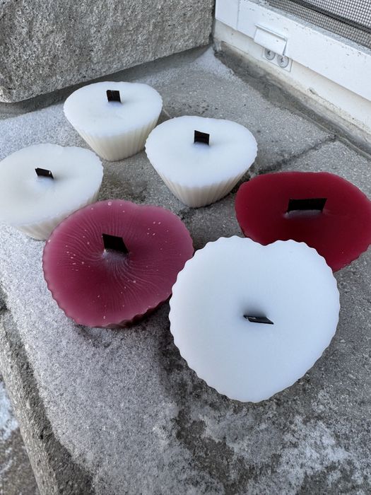 Свечи в виде сердец