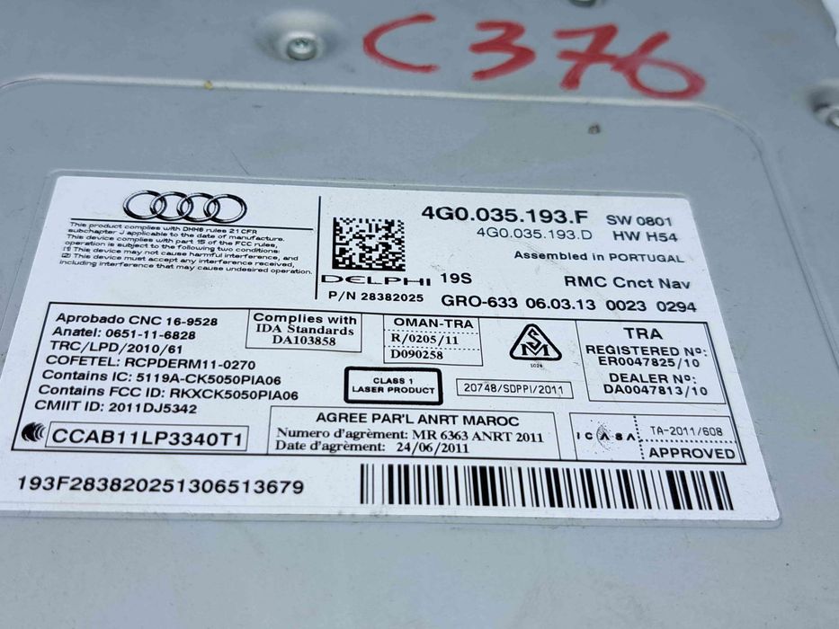 Unitate multimedia Audi A6 (4G2, C7) [Fabr 2012-2017] 4G0035193F