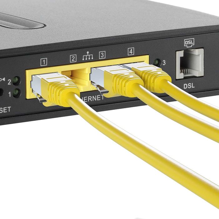 Mr. Tronic 50 м Cat7 мрежов кабел SFTP с RJ45 конектори жълт