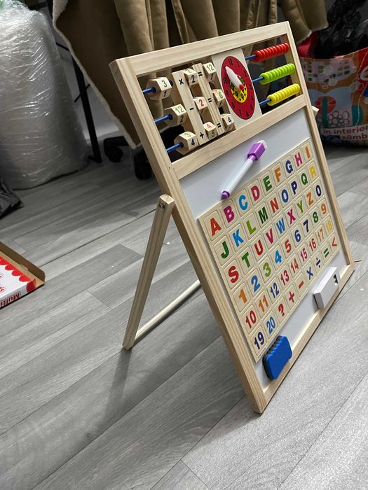 Tabla magnetica multifunctionala, 2 fete, 45x38.5cm,