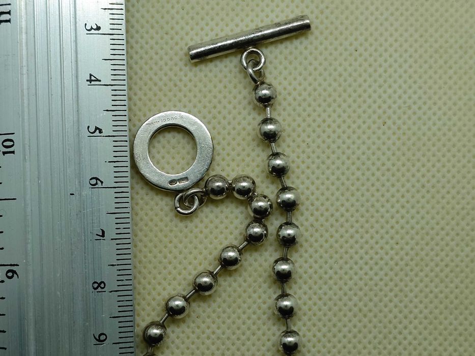 Brățară Gucci din argint – model boule cu închidere toggle, 18 cm