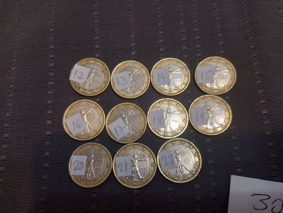 Colecție de monede vechi de 1 - 2 euro sau 0,5 eur