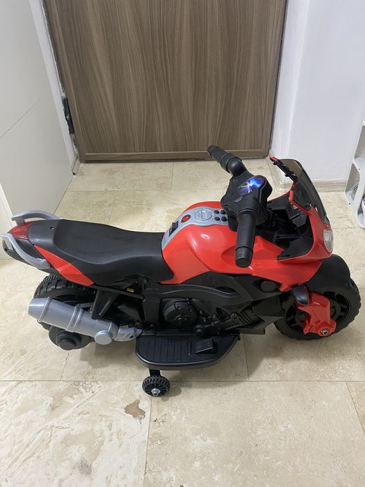 Motocicleta electrica polite rosie copii