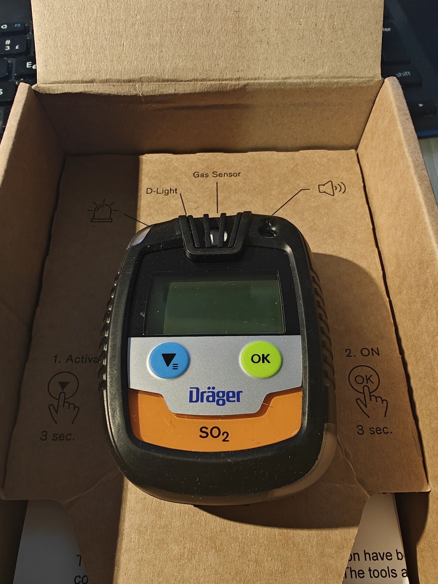 Drager Pac 6000 Detector monogaz oxigen, SO2 nou la cutie 50% OFF!